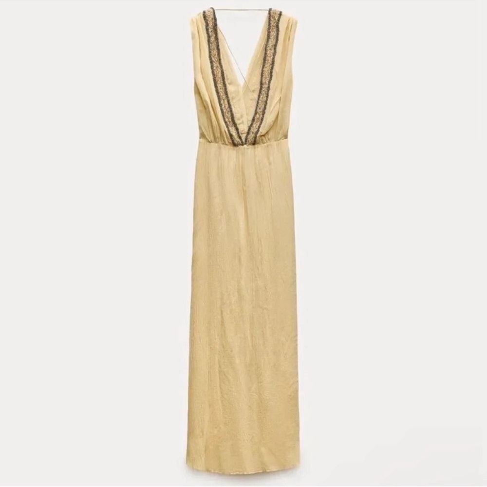 ZARA EMBROIDERED BEADED DRESS ZW COLLECTION NWT - Picture 6 of 14